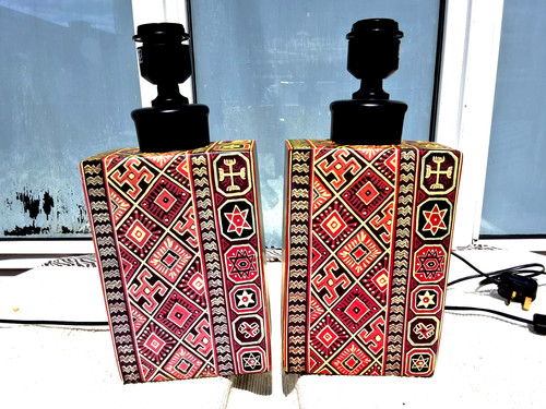 Pair ceramic table lamps - pair,