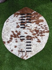 Vintage Zulu South African Traditional Hide Warriors Shield Tribal Art 63x69cm