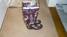 Tayberry Womens Plum Wellington Boots Wellies, UK Size 3 EU 36, New