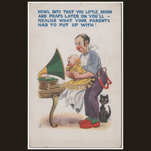 Humour cartoon postcard - humour,