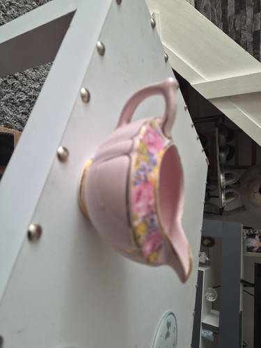 Vintage pink lustre floral - pink,