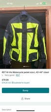 RST Hi-Vis Motorcycle jacket size L 42-44" chest