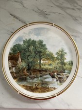 2 x Crown Staffordshire John Constable Plates - The "Hay Wain" & "Valley Farm"