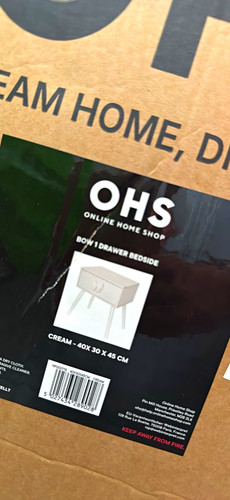 Ohs bow drawer bedside table - ohs,