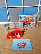 Playmobil 4321 Racing Car Repair And Tuning Workshop and Mechanic Incomplete Set
