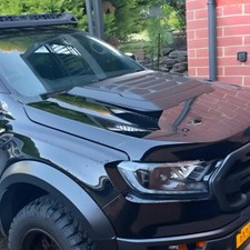 Bonnet Scoop Hood Vent Cover For Ford Ranger 2019-2022 T8 Matte Black 