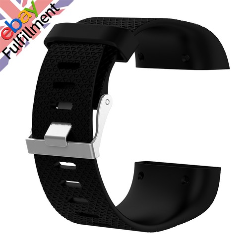 Black silicone watch band - black,