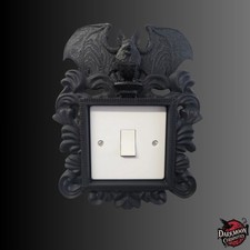 Gothic Bat Light Switch Surround – Ornate 3D Printed Decor