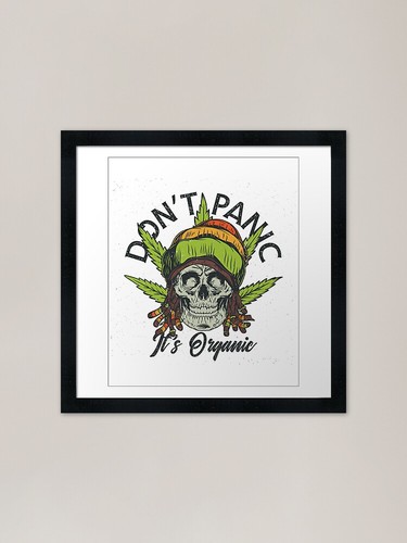 Rasta skull art don panic - art, don't