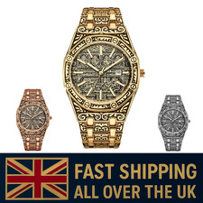 Islamic Calligraphy Arabic Men's Watch Quartz Waterproof Stainless Steel