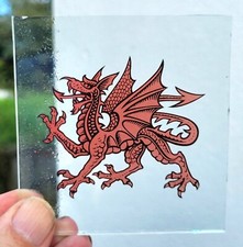 Stained Glass Dragon wales welsh decoration kiln fired window art craft