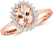 9ct rose gold ring morganite