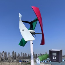 800W 12V 24V 48V Vertical Wind Turbine Generator VAWT Wind Power with Controller