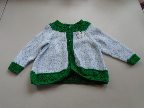 Hand knitted child cardigan - hand,