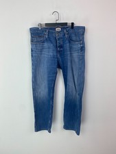 Hilfiger Denim Rowan Blue Faded Straight Fit Zip Fly Jeans 38W 29L