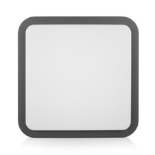 Smartwaves Square Black Aluminium Wall Light 3000K Indoor Outdoor Front Door