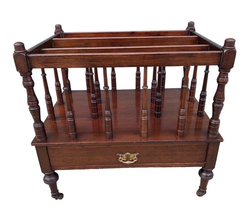 Antique mahogany canterbury - antique,