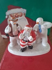 Coalport Snowman Father Christmas Line Dancing. H Samuels Exclusive