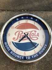 Pepsi Cola Wall Clock Retro Pub Bar Cafe