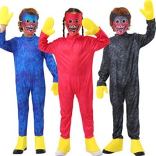 Kids Poppy Playtime Huggy Wuggy Christmas Costume Jumpsuit Party Fancy Dress UK