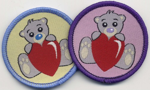Teddy bear and heart woven - and,