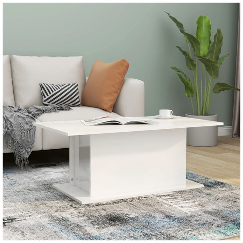 Coffee table high gloss white - table,
