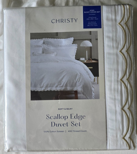 Christy scallop edge duvet set - christy,