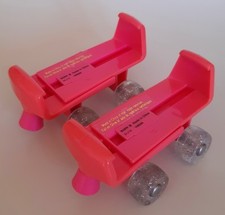 Build A Bear Adjustable Pink Roller Skates With Sparkly Silver Wheels