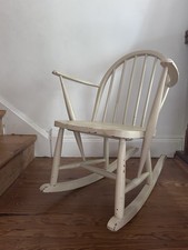 Shabby-Chic Child’s Rocking Chair Solid Wood Ercol-style