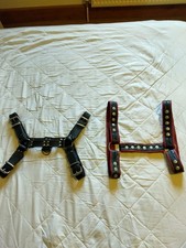 mens leather chest harnesses X2