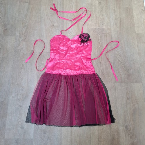 Pink black burlesque - pink, apron
