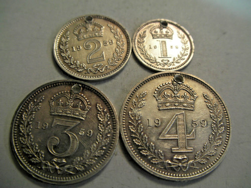 1959 pierced maundy 4 - ,