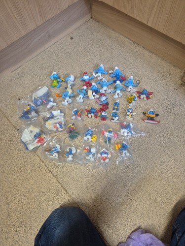 Vintage smurf figures job lot - figures,