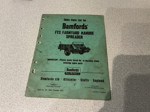 Bamfords manure spreader fy3 - bamfords,