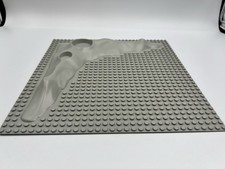 Vintage LEGO Moon Base Plate Baseplate Raised 32 x 32 Peg Grey 3D Crater Space