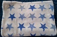 White Blue Star Stars Fleece