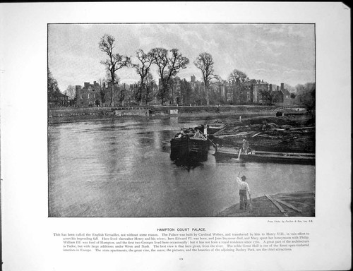Old print hampton - court, palace