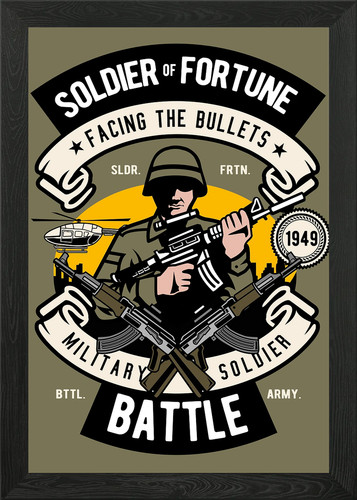 Soldier framed wall - soldier, poster