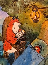Fox & Stars Watercolour