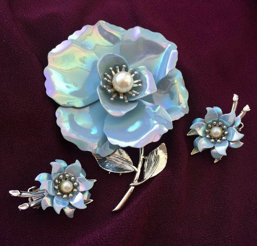 Vtg 40s coro rose floral - coro,