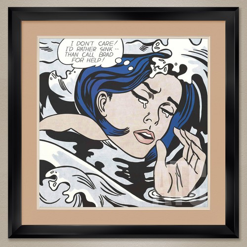 32w x32h drowning girl - 32w"x32h", by