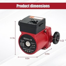 2-110°C Central Heating Pump Hot Water Circulation Pump 3 Speed Switch 25/60-130