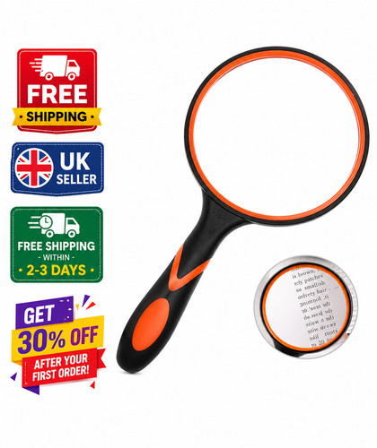 Magnifying glass 10x handheld - glass, 10x,