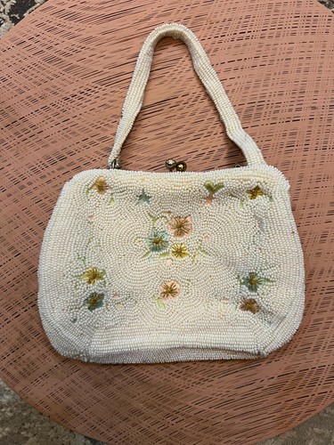 Vintage 1950s beaded - 1950s, floral
