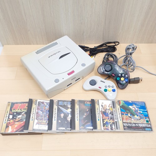 Sega saturn console white - sega,