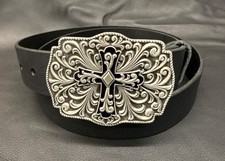Belt Buckle Floral Cross