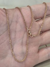 Rose Gold on Italian 925 Sterling Silver 30 inch Margatita link necklace 1.5mm