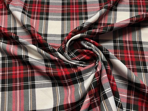 Scottish tartan check fabric - scottish,