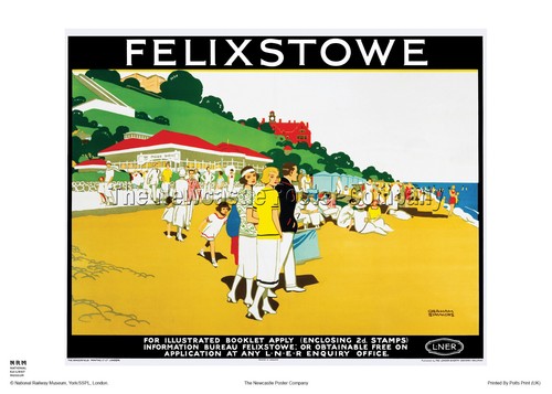 Suffolk felixstowe retro art - suffolk,