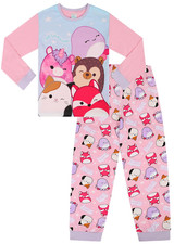 Squishmallows Original Girls Long Pink Pyjama Set Kids